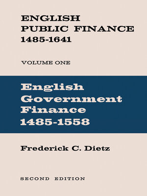 cover image of English Public Finance